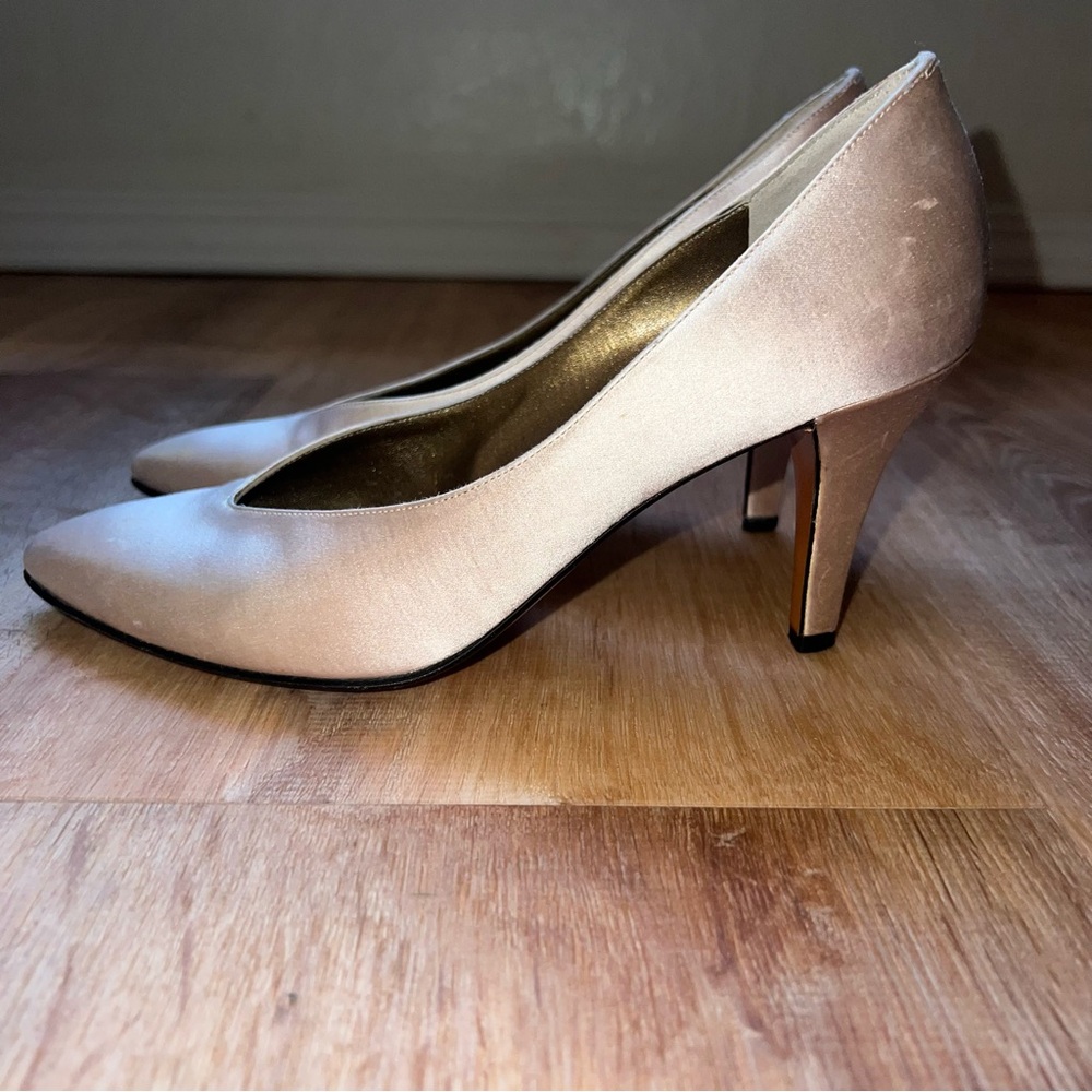 Yves Saint Laurent Vintage Satin Heels - Picture 4 of 8